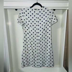 Vintage Polka Dot Dress - White and Black